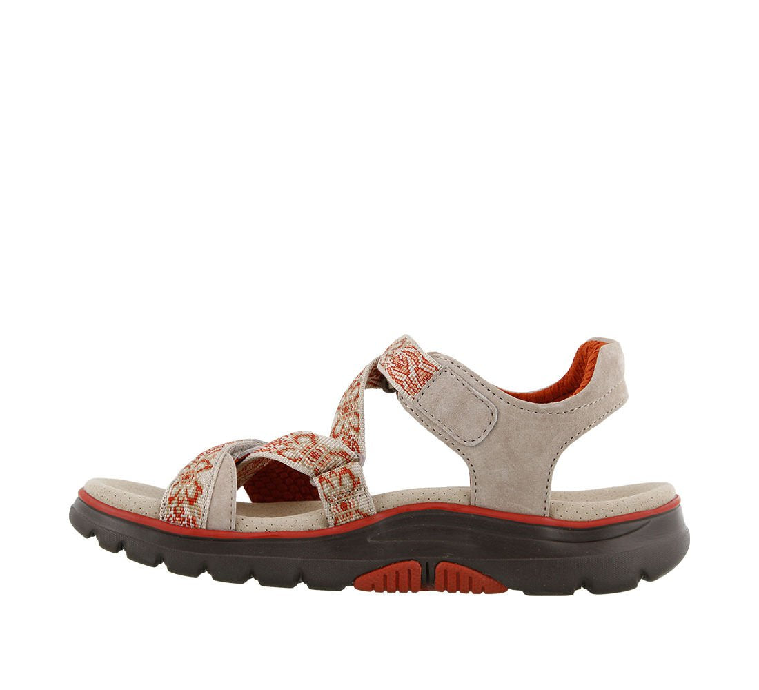 Taos Footwear Women's Zen Stone/Brick Sandal 6 M US