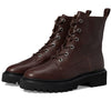 Madewell The Rayna Lace-Up Boot in Leather Dark Cabernet 8.5 M