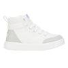 HEYDUDE Women's Kid Cody Hi Sparkle (Little Kid/Big Kid), Sparkle White, 4 Medium