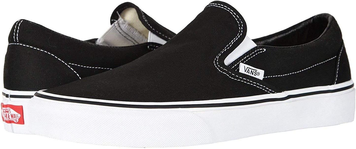 Vans U Classic Slip-On, Unisex-Adult Trainers, Black White, 6.5 UK Narrow