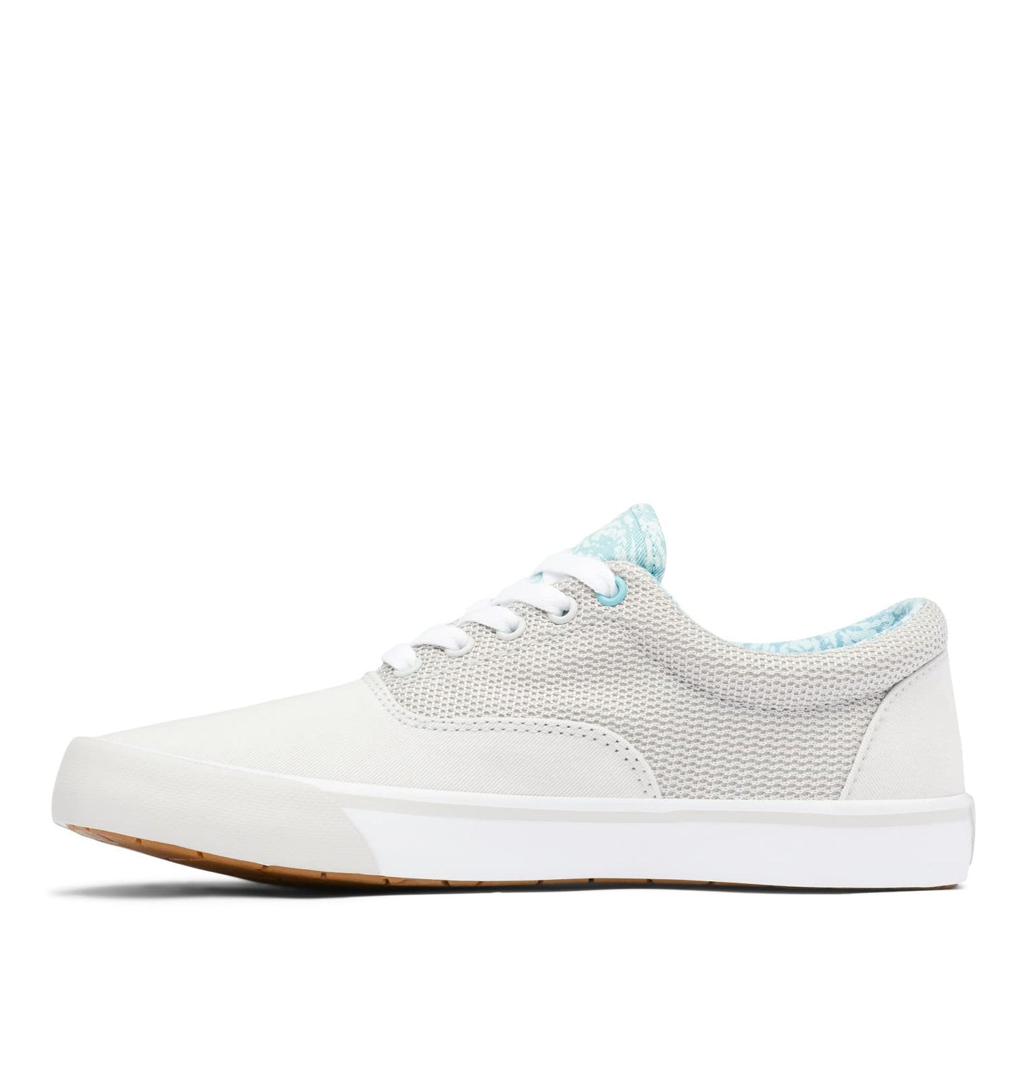 Columbia Women's Slack Water PFG Lace Boat Shoe, Grey Ice/Sea Wave, 5