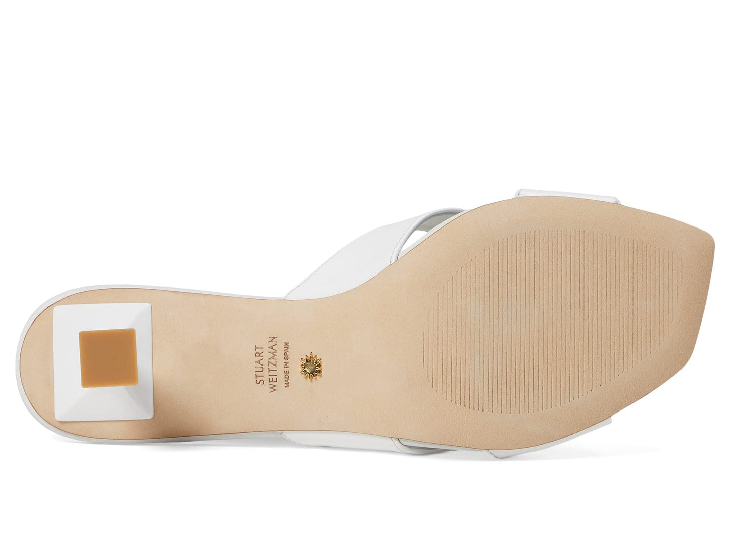 Stuart Weitzman Miami Xcurve 50 Slide White 8 B