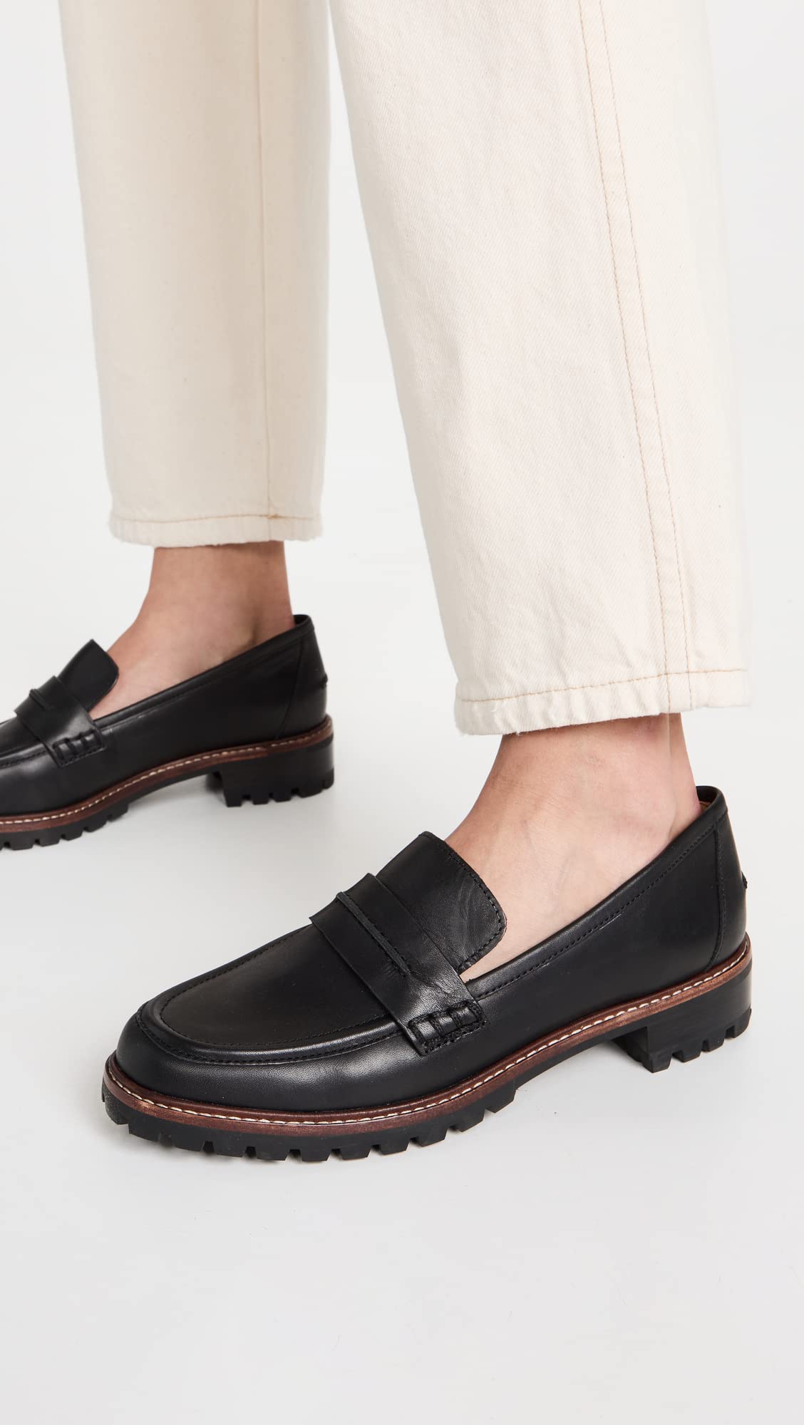Madewell Women's The Corinne Lugsole Loafers, True Black, 11 Medium US