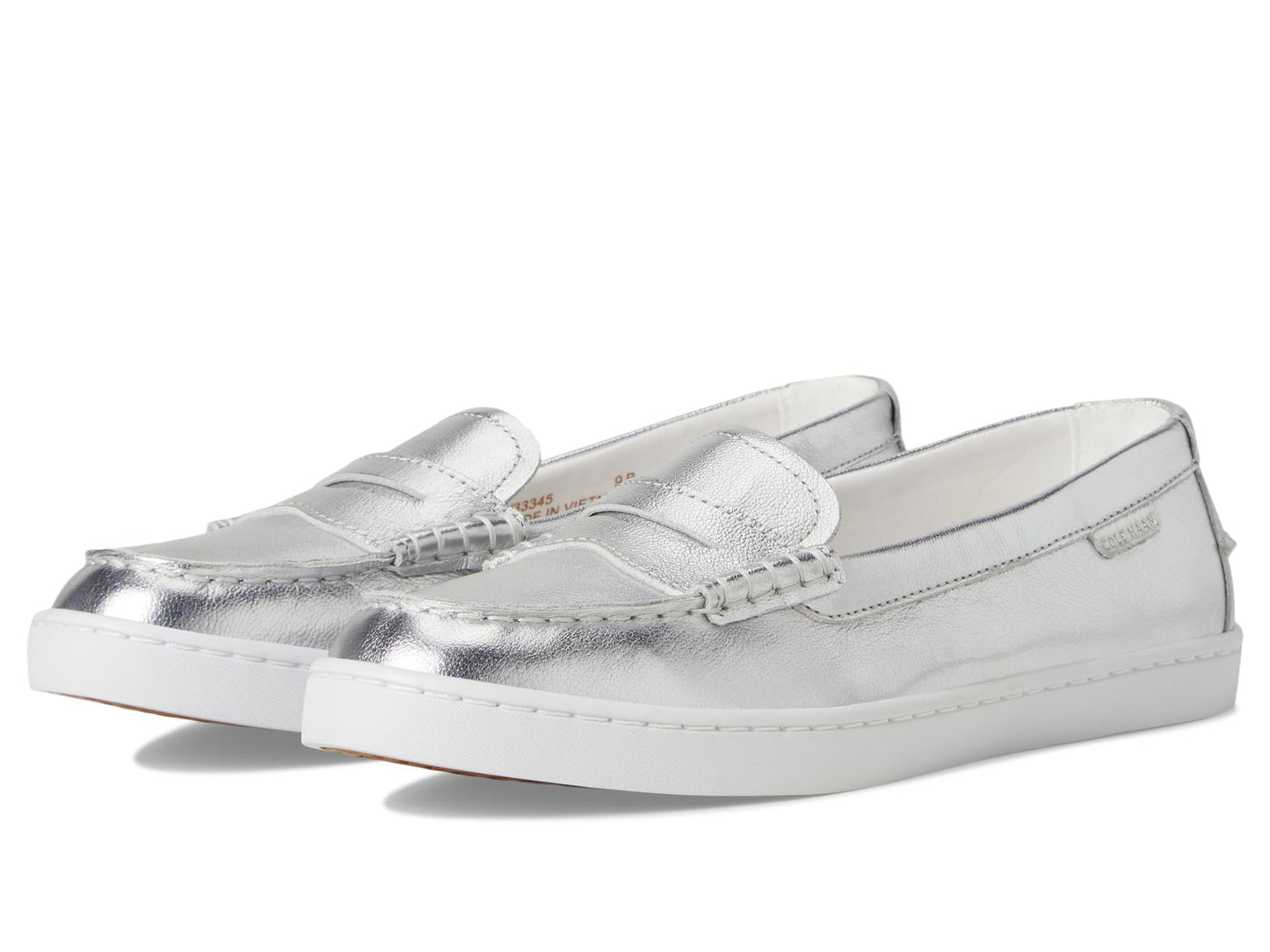 Cole Haan Women's Nantucket Penny Loafers, White PEBBLD LTR, 8.5