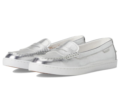 Cole Haan Women's Nantucket Penny Loafers, White PEBBLD LTR, 8.5