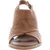Sofft Mendi Womens Sandals Size 10 M Brown Leather Block Heel Slingback Strappy