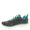 Skechers Women's Flex Appeal 2.0, Black/Blue, 8