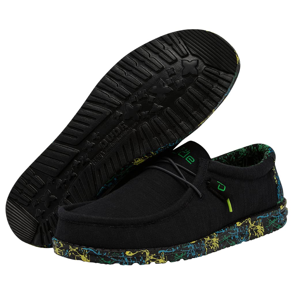 HEYDUDE Men's Wally Gecko Size 11 | Men’s Shoes | Men's Lace Up Loafers | Comfortable & Light-Weight
