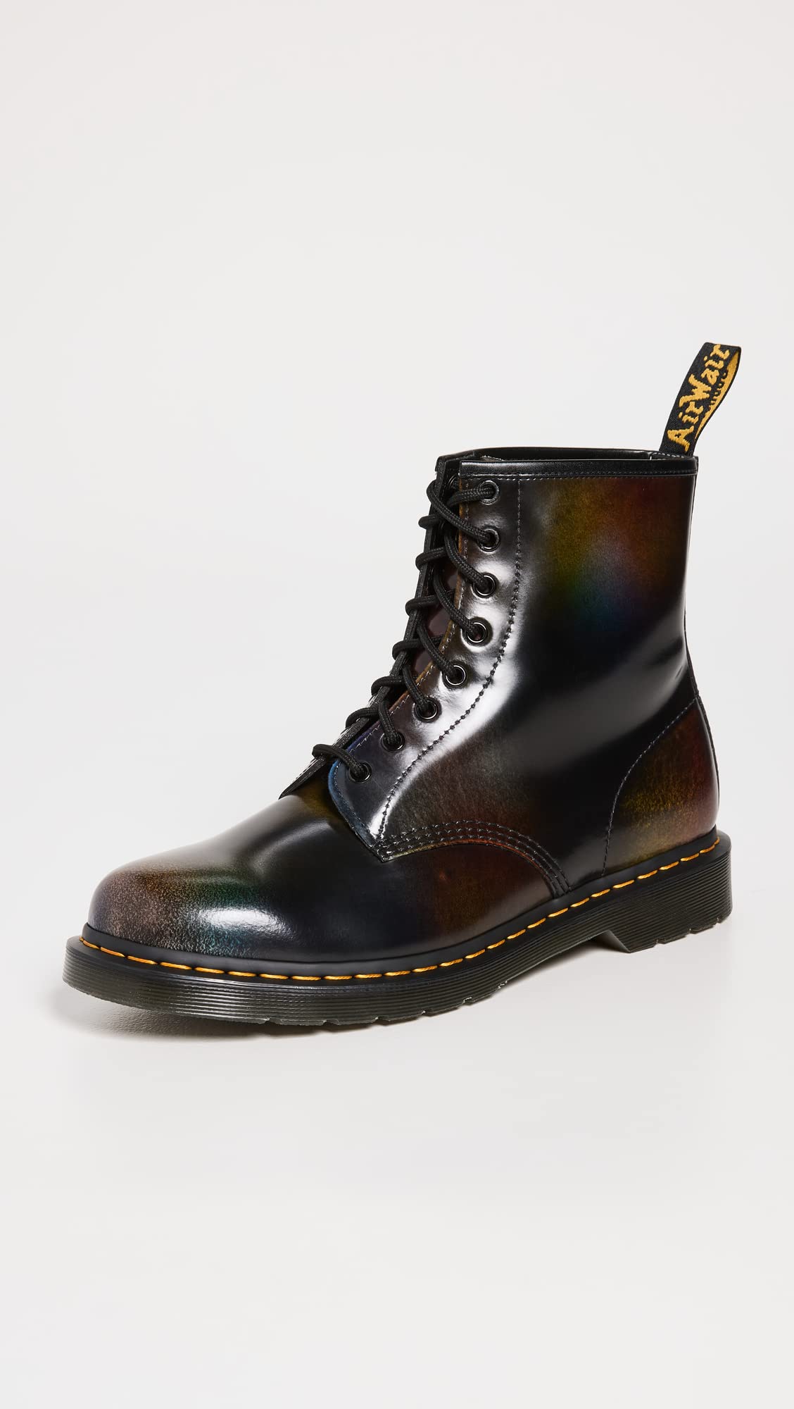 Dr. Martens Men's 1460 for Pride Rub Off Boots, Black/Multi Rainbow, 7-7.5 Medium US