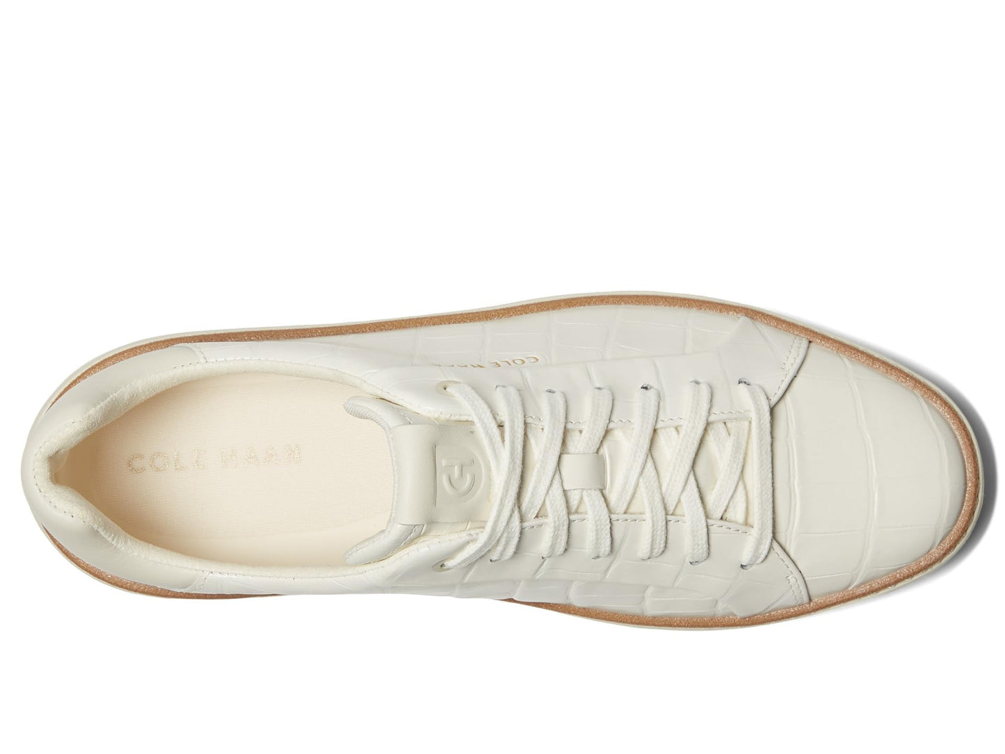 Cole Haan Women's Grandpro Topspin Sneaker, Ivory Croc Print, 8.5-B US