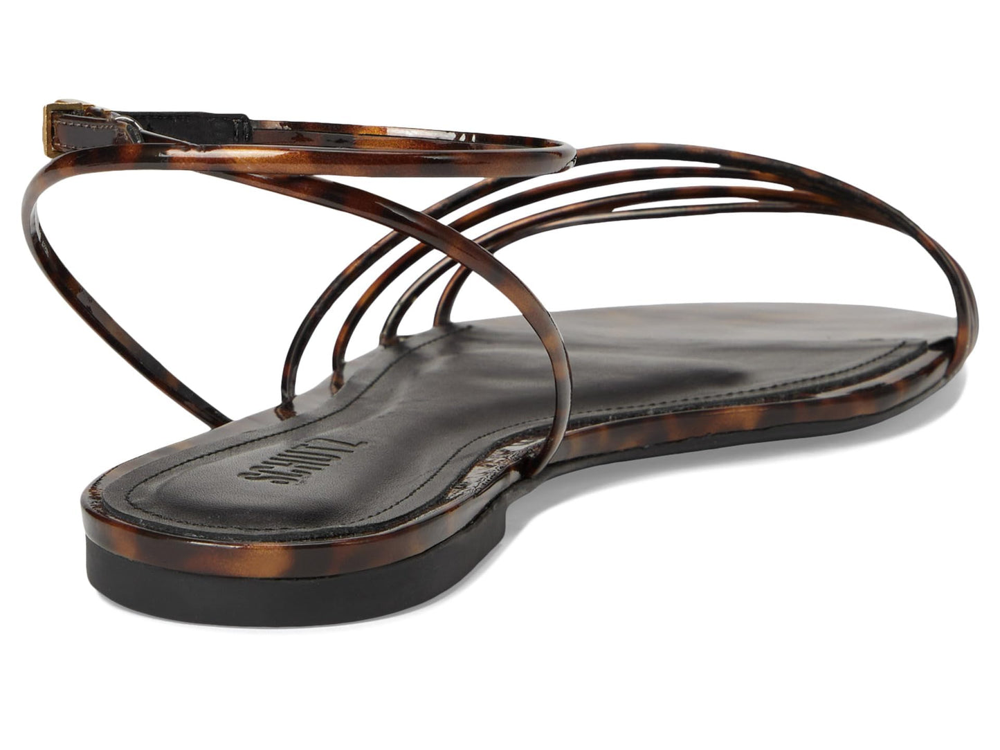 Schutz Women's Inez Flat Brown/Tortoise 5.5 Medium