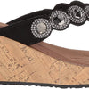 Skechers womens Beverlee - Bizzy Babe Wedge Sandal, Black, 8.5 US