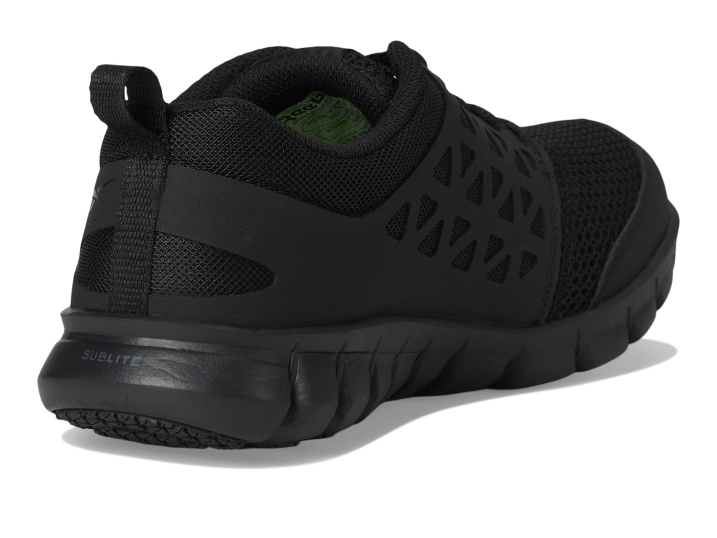 Reebok Work Women's Sublite Cushion Soft Toe Athletic Work Shoe Black - 8 Wide