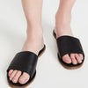 Madewell The Boardwalk Post Slide Sandal in Leather True Black 7.5 M