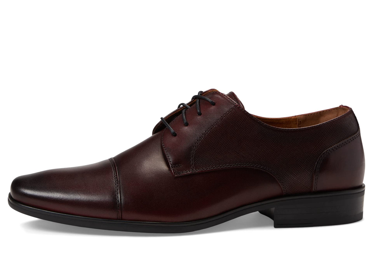Florsheim Jackson Cap Toe Oxford Formal Shoe for Men - Leather Upper with Man-Made Lining, Snipped Toe, and Blind Eyelets Burgundy 9.5 M (D)