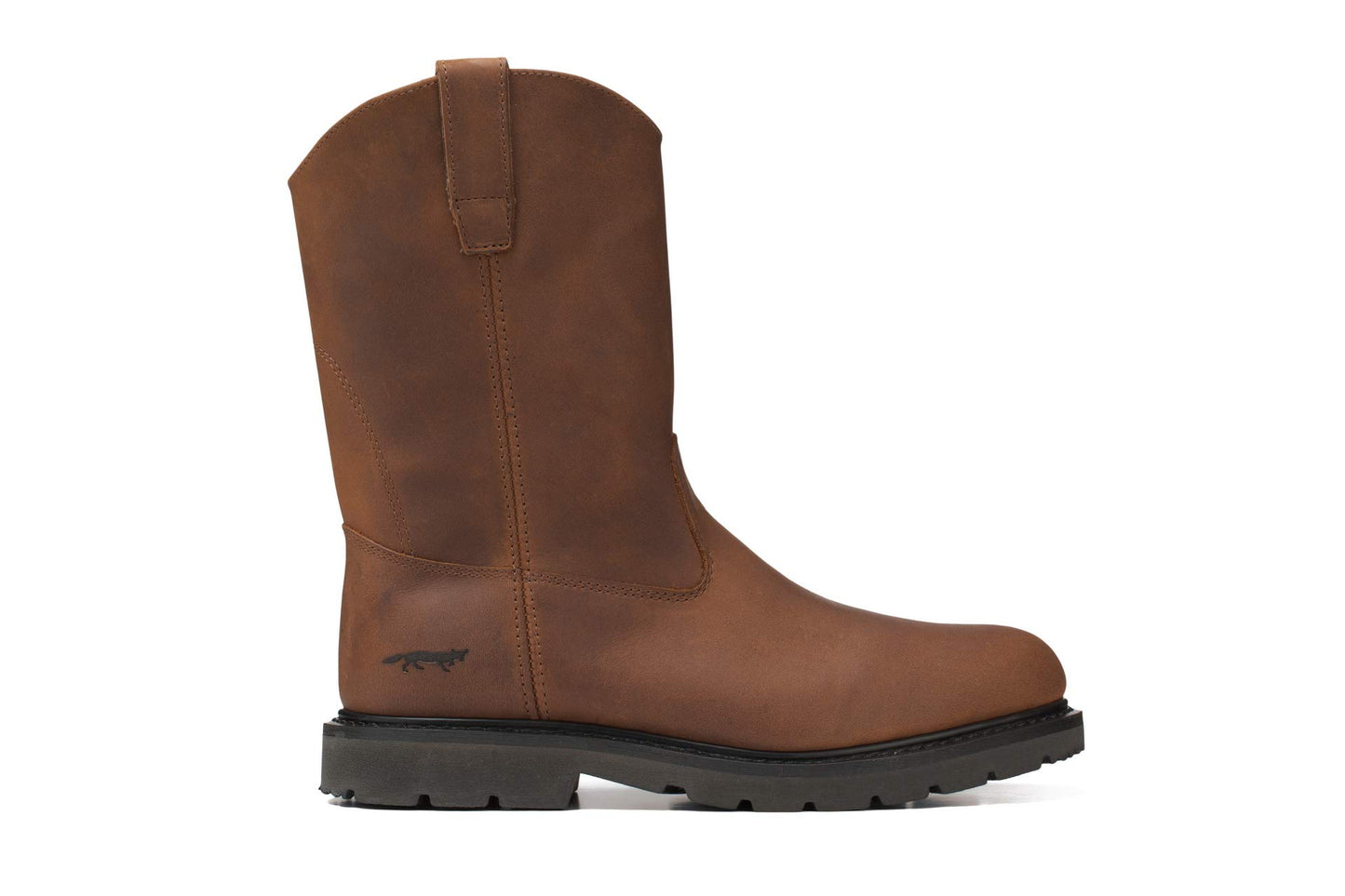 Golden Fox 12" Wellington 1224 Pull On Leather Wellington Work Boot Lightweight Farming Ranching Construction (8 D, Fudge)