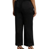 Lauren Ralph Lauren, Womens, Plus-Size Satin Charmeuse Wide-Leg Pant, Black, 2X