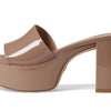 Stuart Weitzman Squarehigh Platform 95 Slide Fawn 9 B