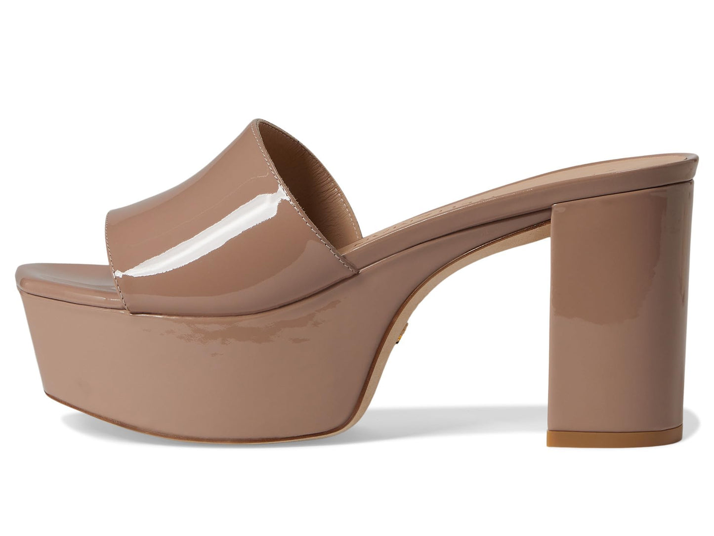 Stuart Weitzman Squarehigh Platform 95 Slide Fawn 9 B