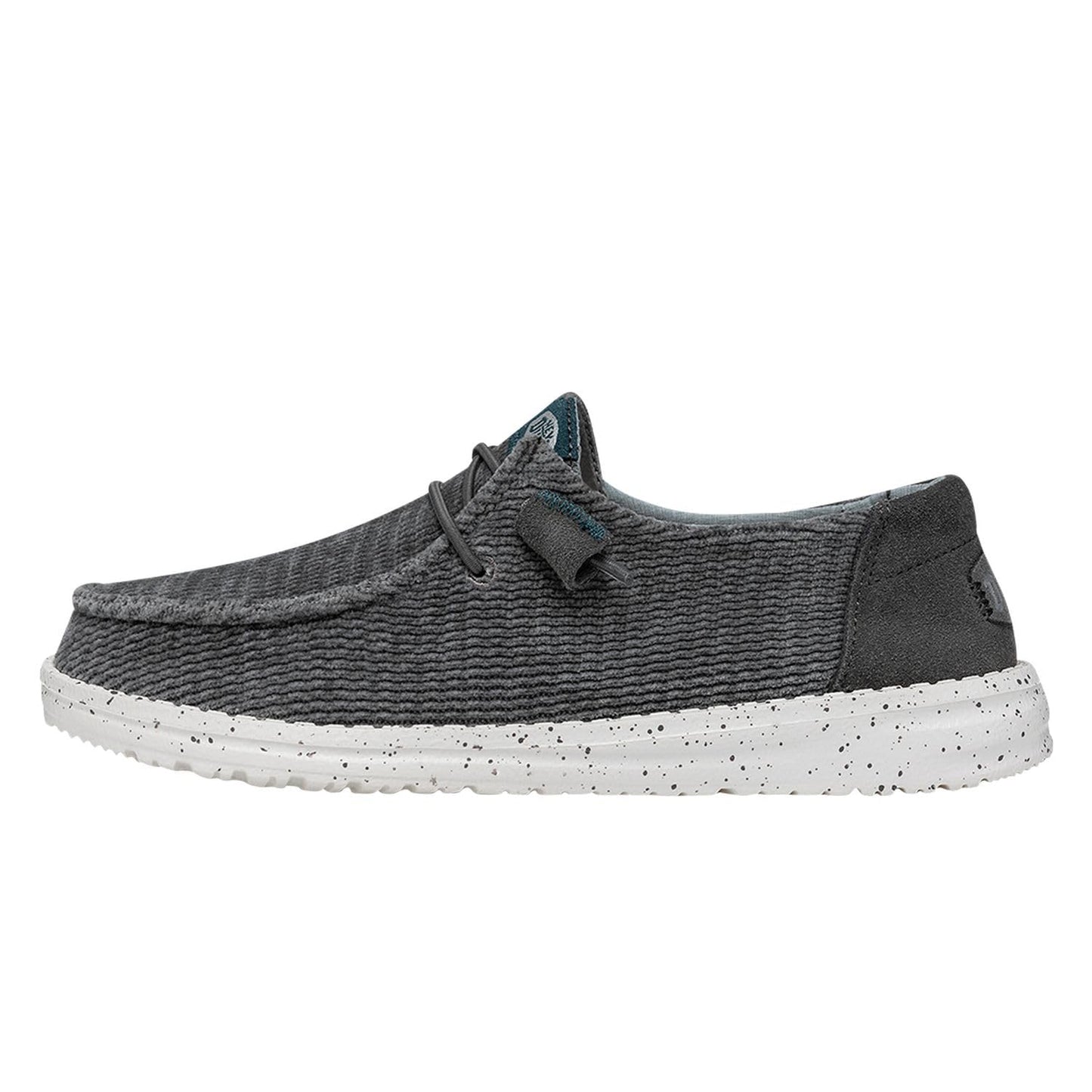 HEYDUDE Women's Wendy Wave Corduroy Slip On Shoe, Charcoal Size 11 | Comfortable Lightweight Casual Loafer