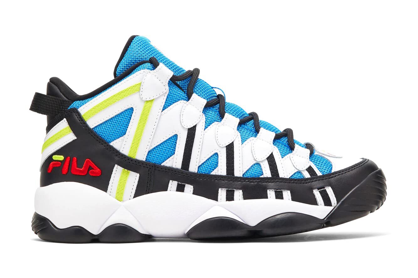 Fila Men's Spaghetti Jerry Stackhouse Retro Basketball Shoes White/Black/Electric Blue