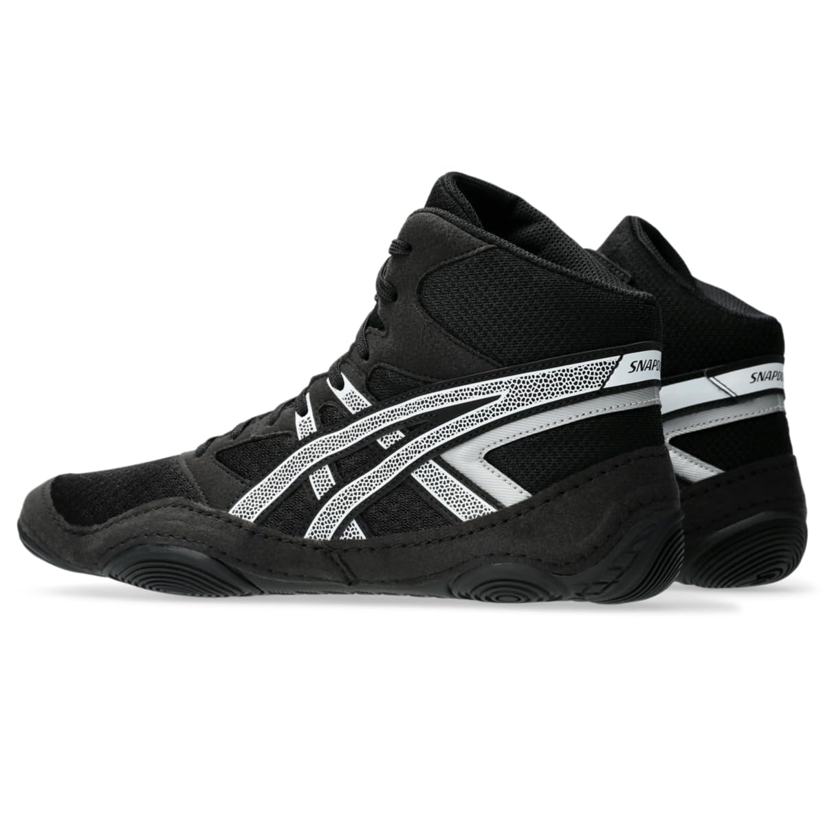 ASICS Men's Snapdown 4 Wrestling Shoes, 5, Black/White