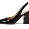Stuart Weitzman Curveblock 85 Slingback Pump Black 7.5 B
