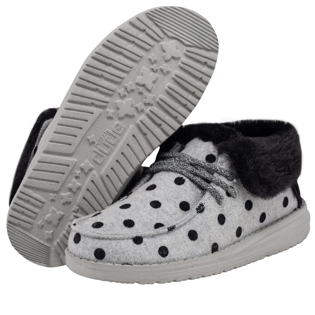 Hey Dude Girl's Britt Youth Polka Dots Size 12 | Lace Up Boots | Comfortable & Light-Weight