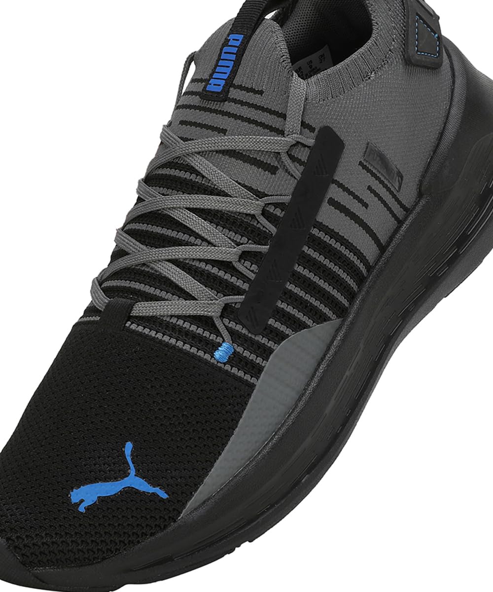 Puma Unisex's Softride Symmetry Fuzion Road Running Shoe, Puma Black Cool Dark Gray Puma Team Royal, 8 us