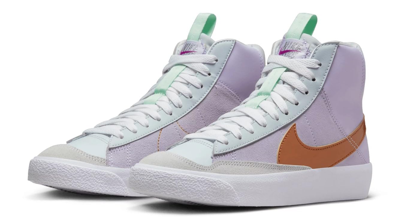 Nike Boy's Blazer Mid '77 (Big Kid) (Plum/Copper/White, us_Footwear_Size_System, Big_Kid, Numeric, Medium, Numeric_6)