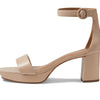 Bernardo® Carla Strap Heels for Women – Leather Upper and Lining – Rubber Sole – Block Heels Blush 9.5 M