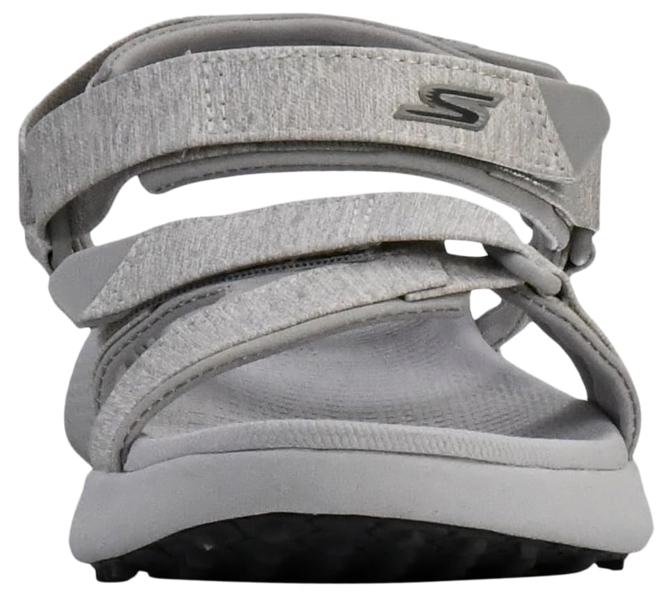 Skechers Women's 600 Spikeless Sandals Golf Shoe, Light Grey, 7 M US