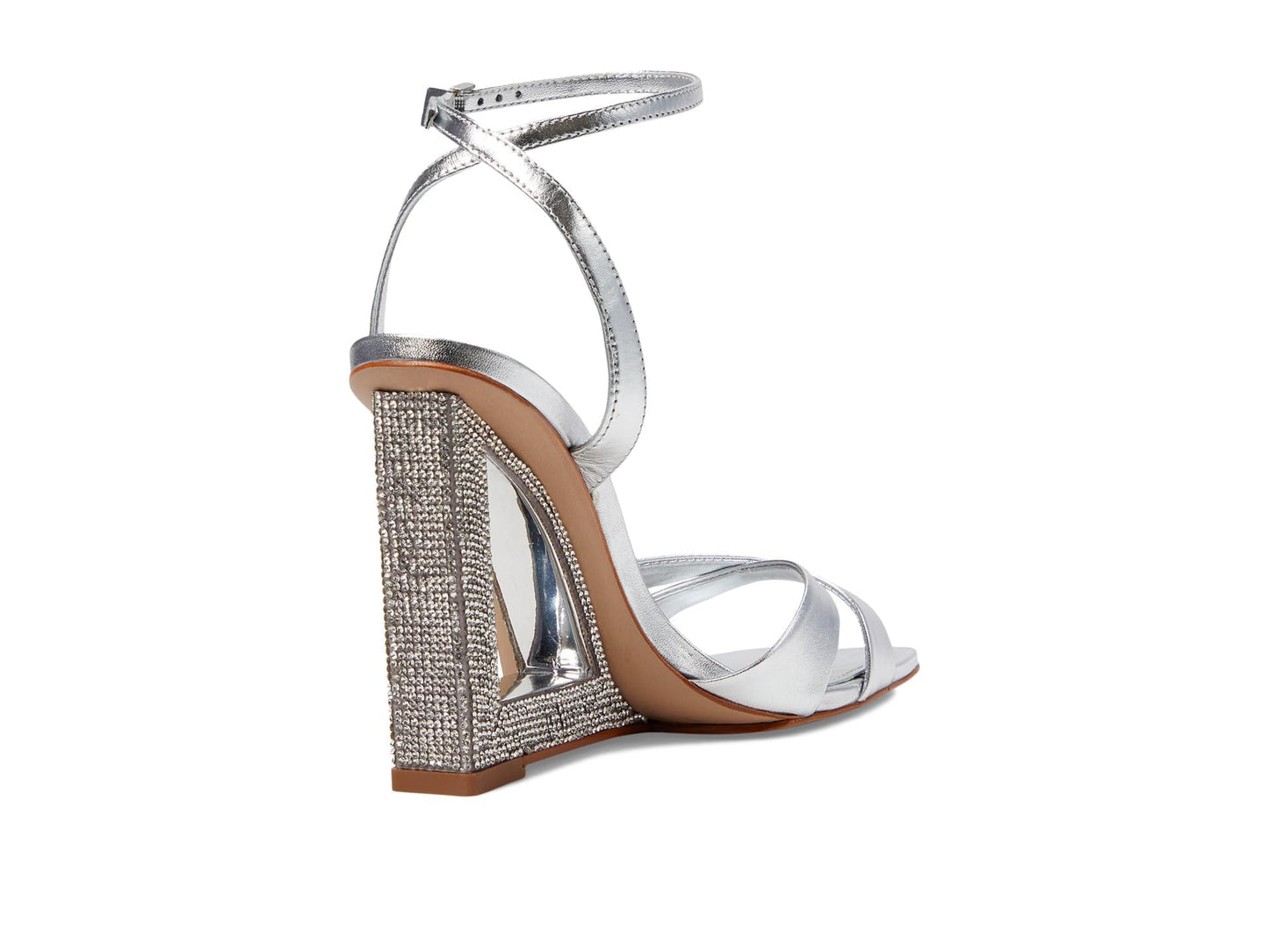 SCHUTZ Women's Phillie Sandal, Prata, 7
