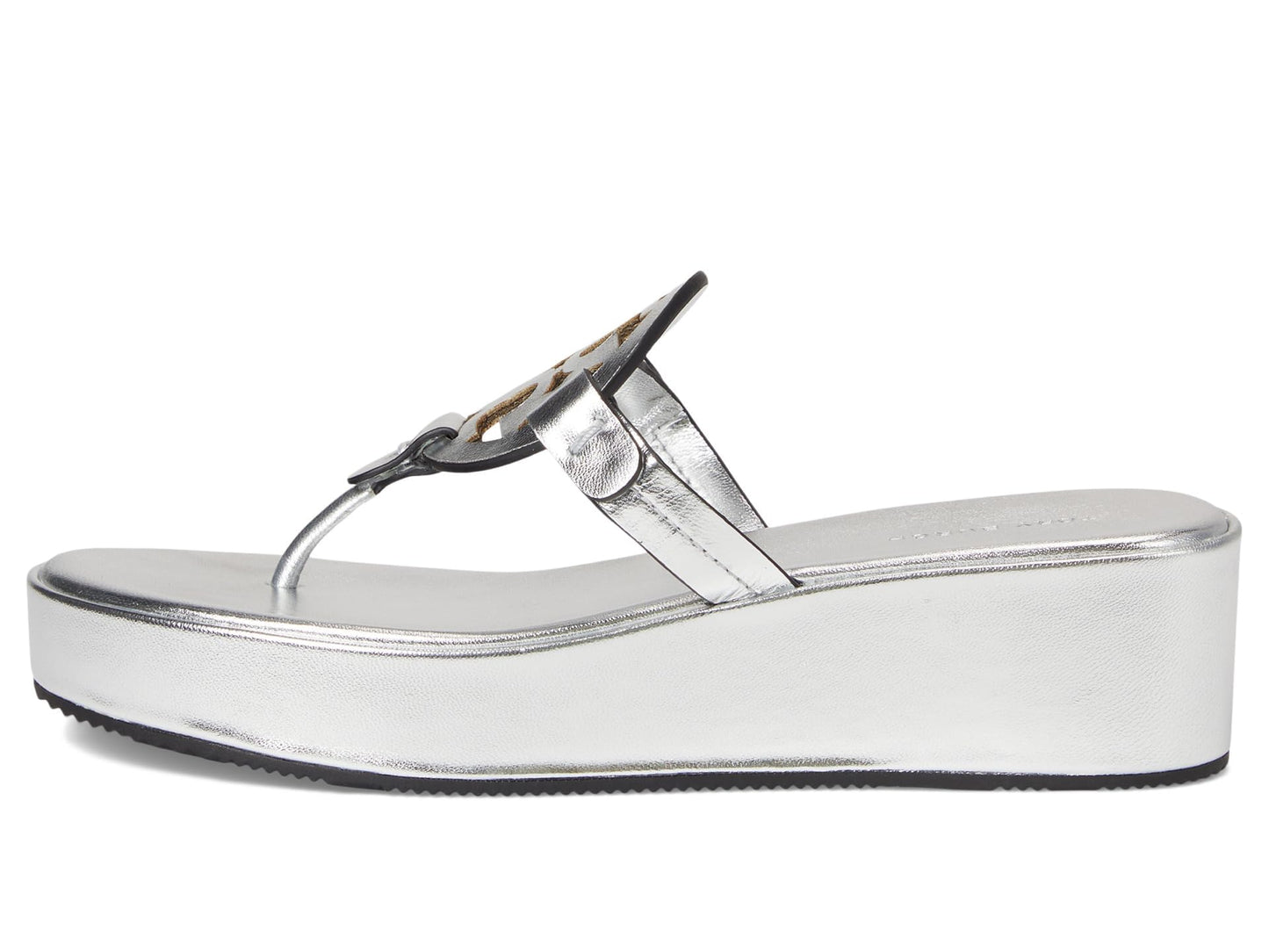 Tory Burch Womens Miller Wedge 25MM Silver 9 Medium