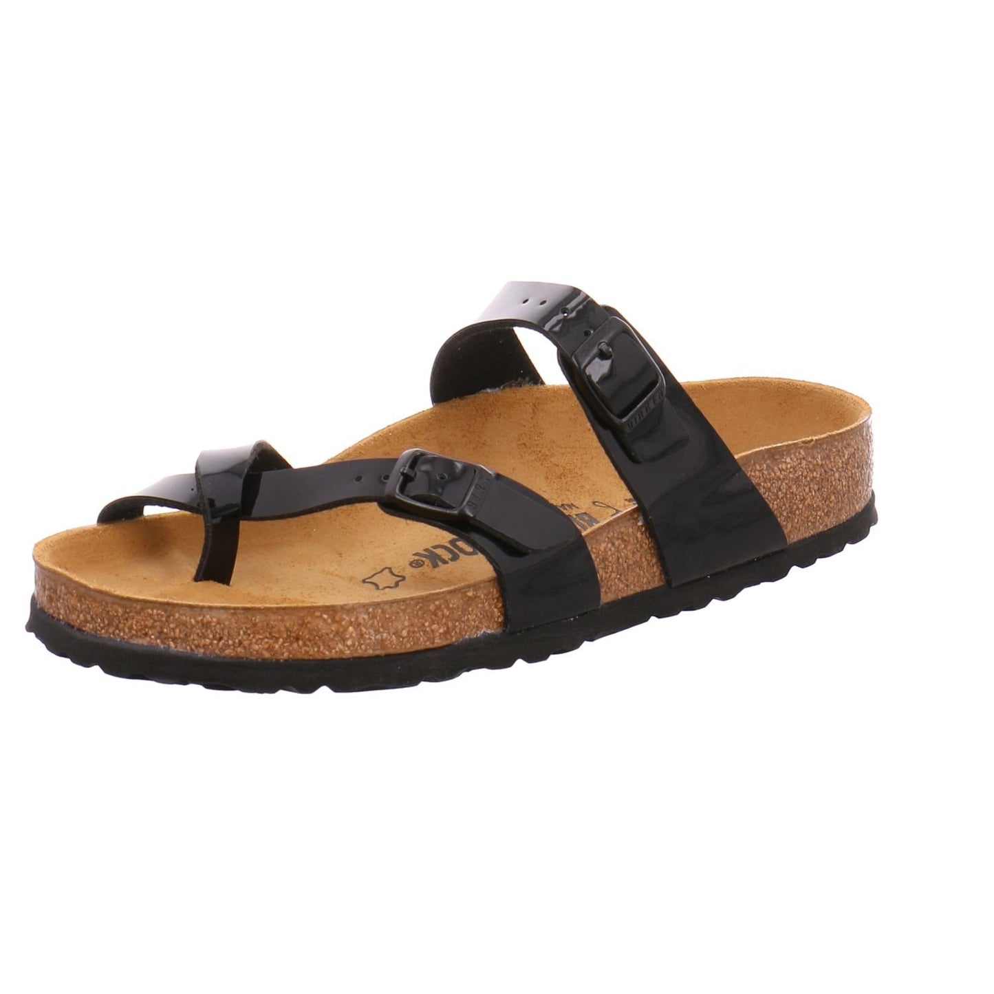 Birkenstock Women's Flip Flops Flo, Black Paint Black, 8.5 Narrow