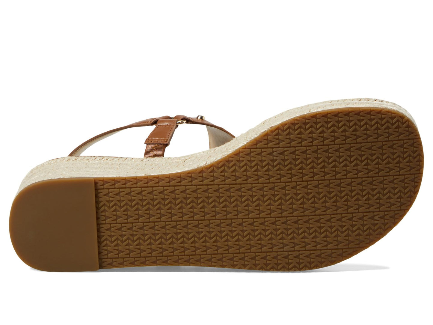 MICHAEL Michael Kors Casey Wedges for Women - Leather Upper - Synthetic Lining Insole and Outsole - Round Toe Luggage 7 M
