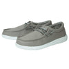 HEYDUDE Boy's Wally Youth Multiple Colors | Boys Shoes | Boy's Lace Up Loafers | Comfortable & Light-Weight Grey