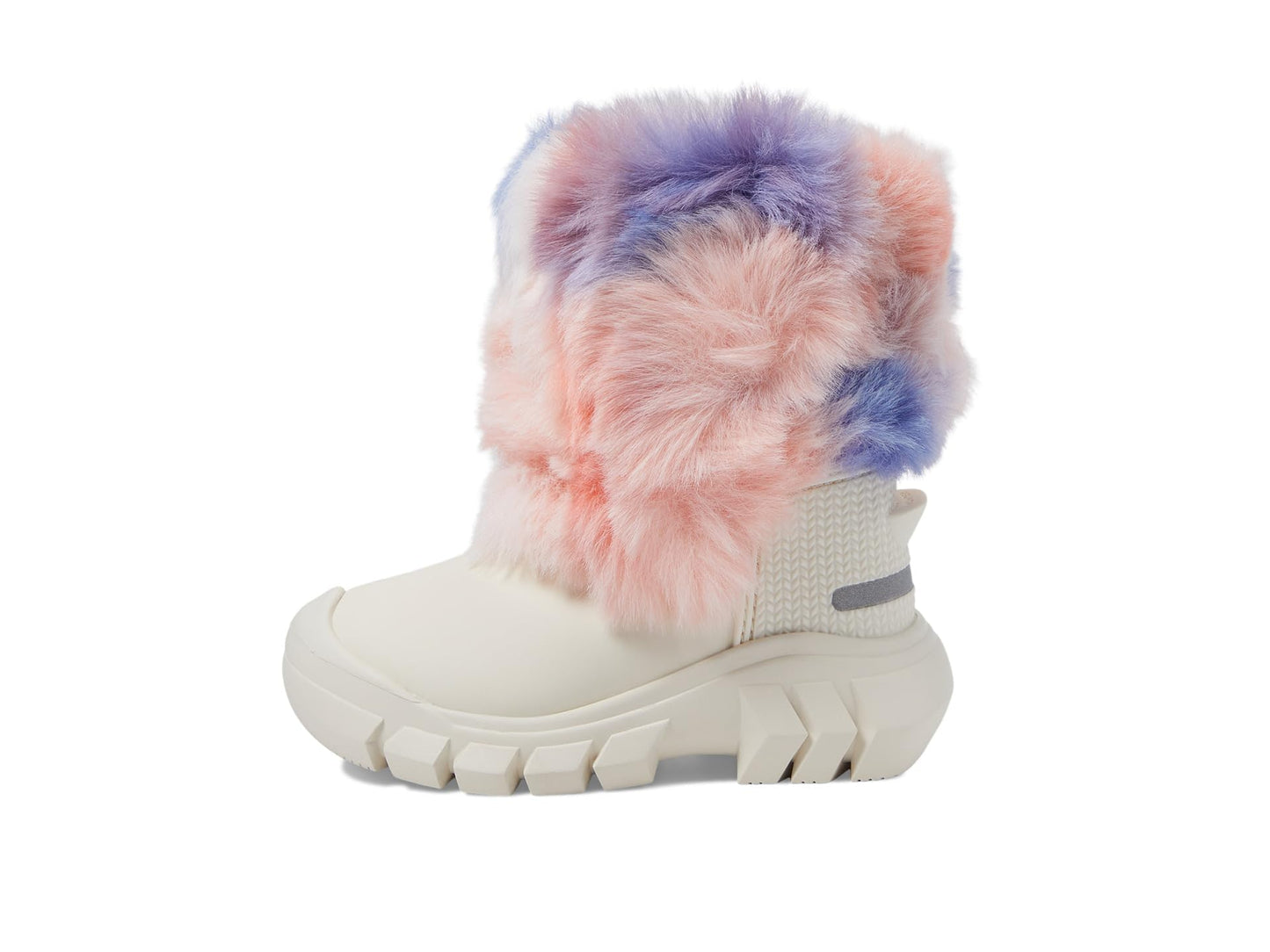 Hunter Intrepid Rainbow Faux Fur Snow Boot (Toddler/Little Kid) White Willow/Multi 5 Toddler M