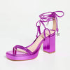 SCHUTZ Women's Lunah Plat Sandals, Bright Violet, Purple, 7 Medium US