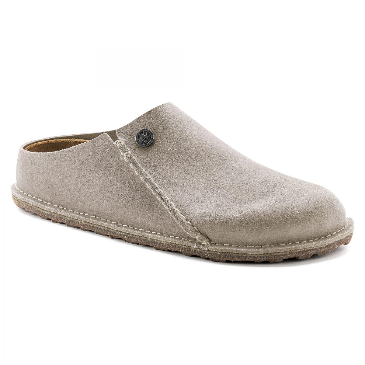 Birkenstock Women's Zermatt 365 Suede Clogs, Stone Coin, Grey, 7 Narrow US