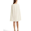 Lauren Ralph Lauren Cape Georgette Cocktail Dress Mascarpone Cream 10