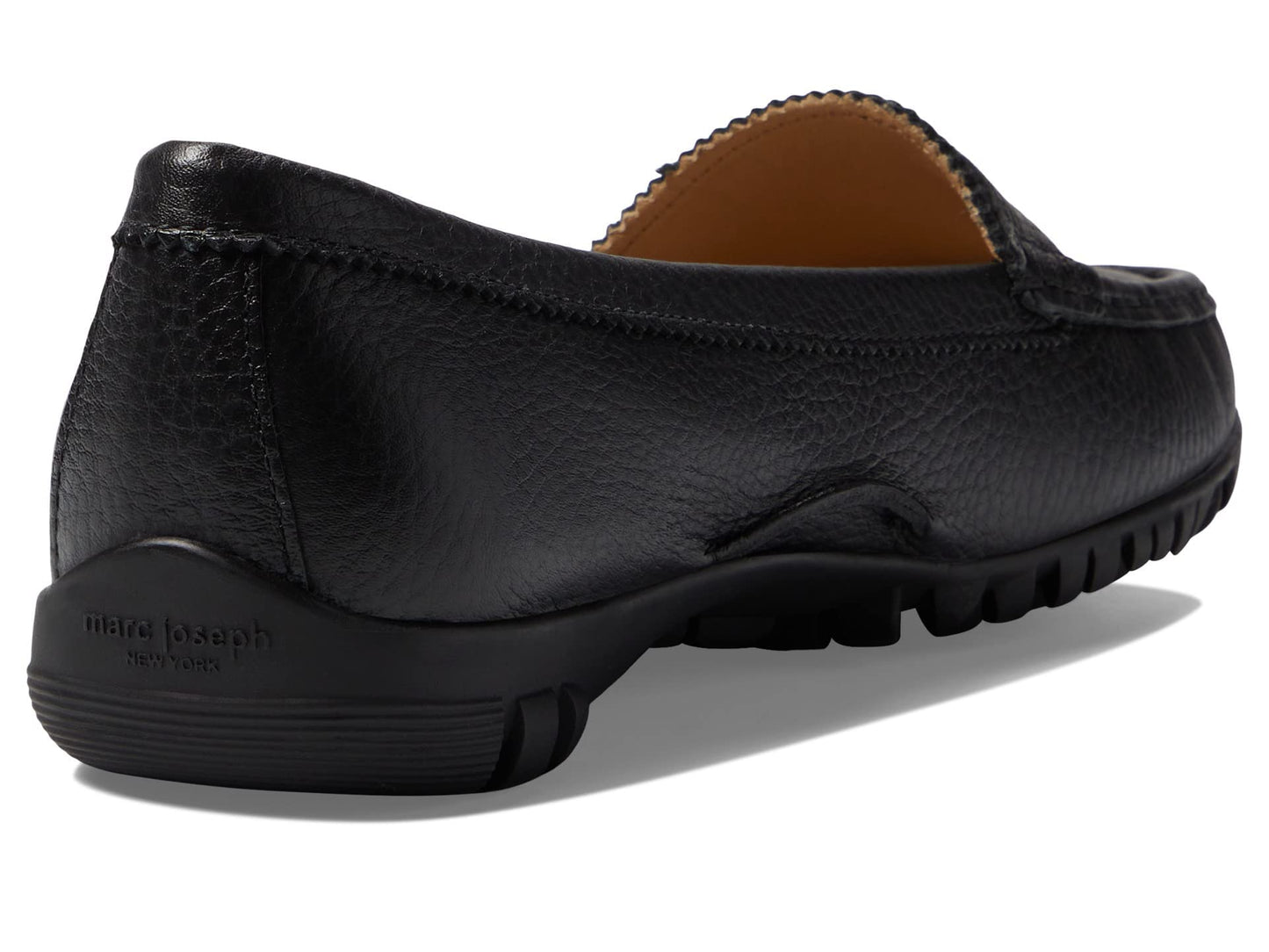 Marc Joseph New York Union Golf Loafers for Women – Leather Upper, Insole, Lining – Synthetic Outsole Black Grainy 11 M
