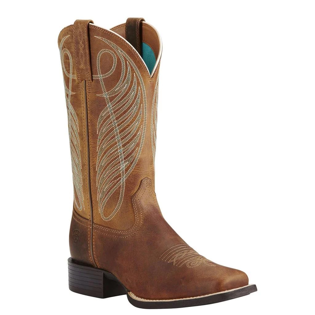 Ariat Women’s Round Up Wide Square Toe Western Boot