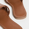 Madewell The Boardwalk Fisherman Slide Sandal in Leather English Saddle 5.5 M