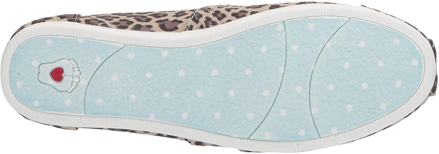Skechers Women's Bobs Plush - Hot Spotted Ballet Flat Slip-On, Leopard, 6.5 W US