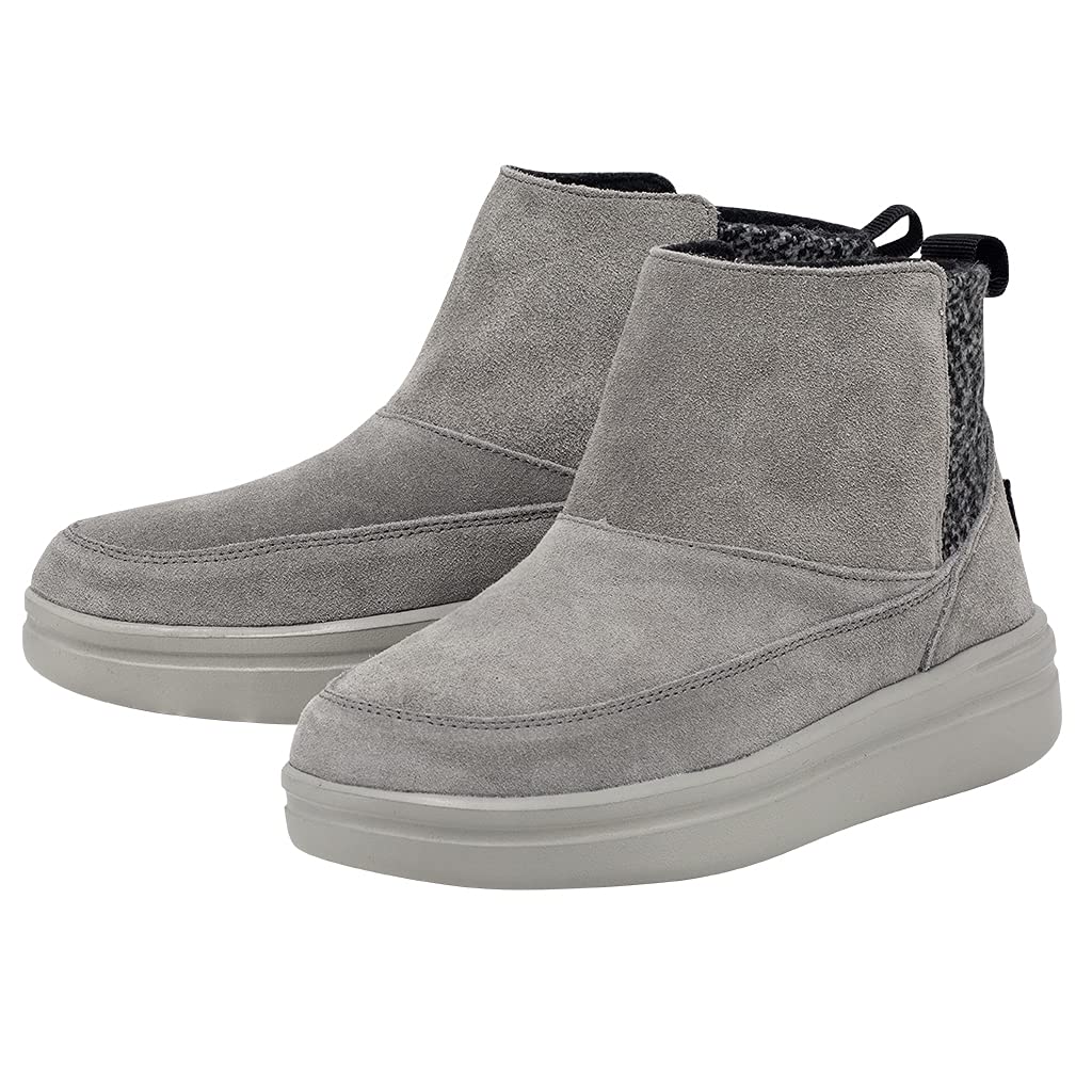 Hey Dude Women's Mel Suede Lunar Rock Size 5 | Women’s Shoes | Women’s Casual Boots | Comfortable & Light-Weight