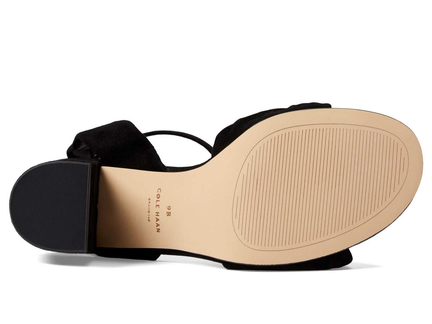 Cole Haan Kaycee Knotted Sandal Black Eco Flora/Brushed Gold/Black Outsole 7.5 B (M)