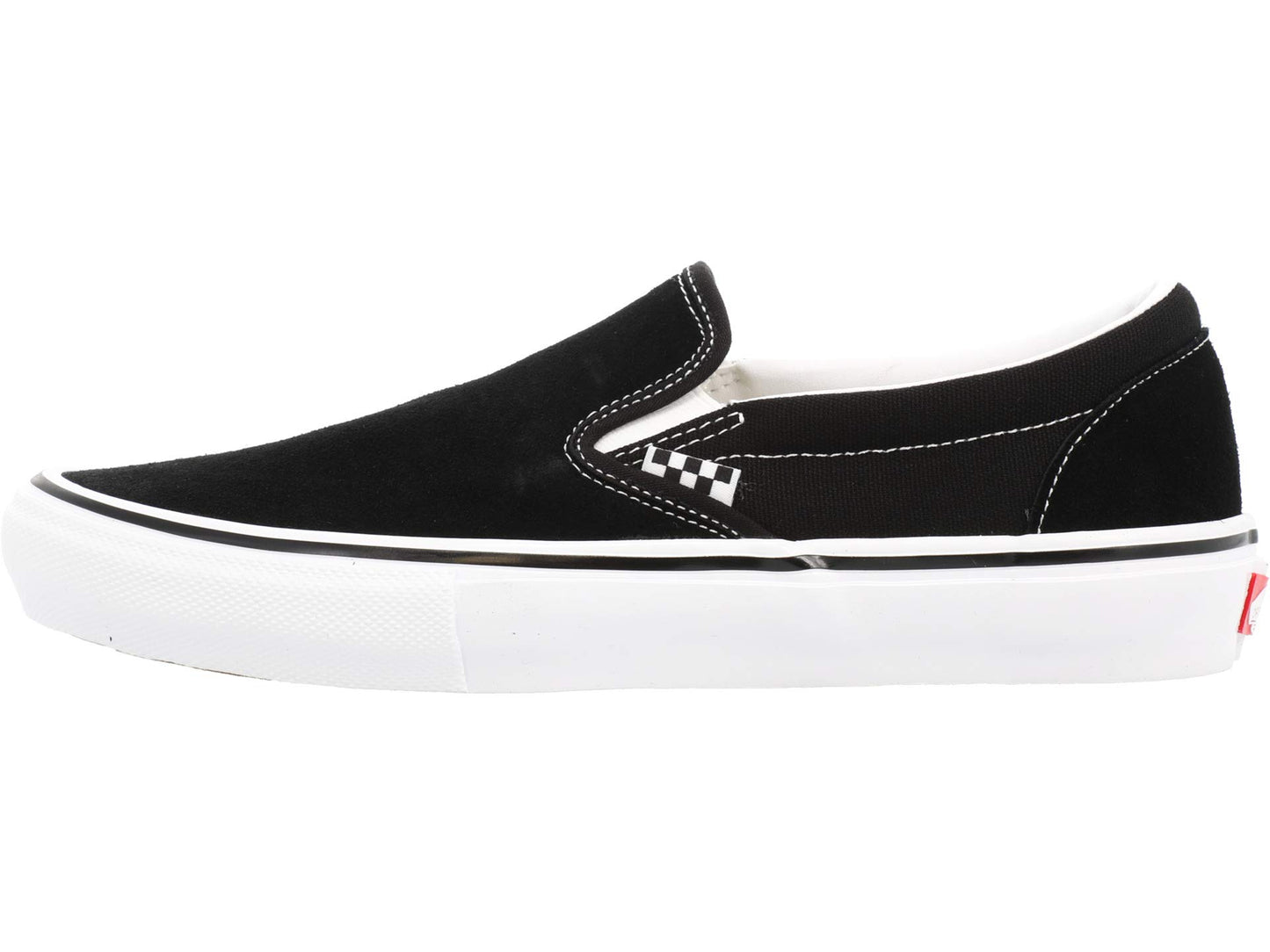 Black & White Suede Vans Skate Slip-Ons for Skateboarding by VANS
