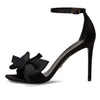 Stuart Weitzman Nudistcurve Loveknot 100 Sandal Black 9.5 B