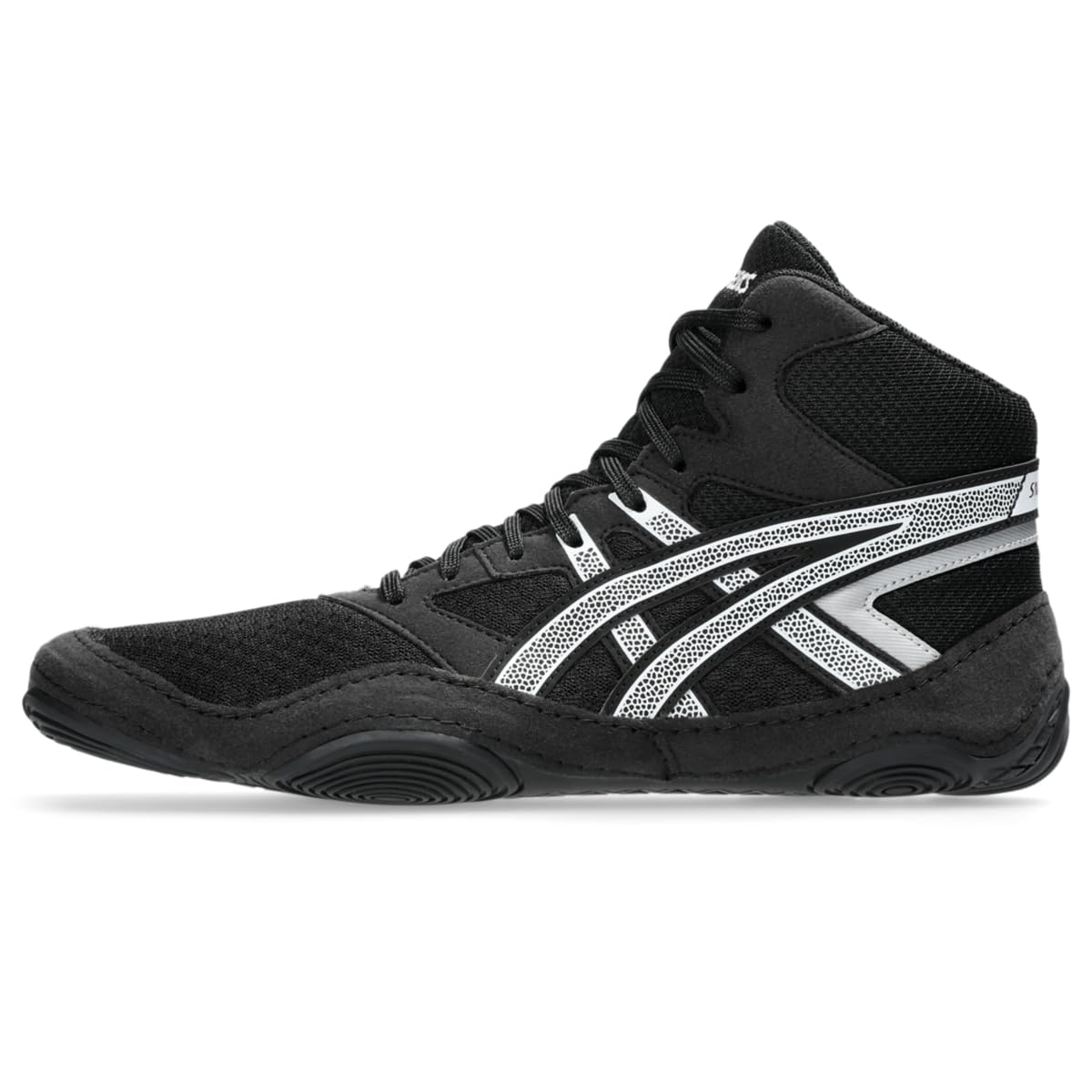 ASICS Men's Snapdown 4 Wrestling Shoes, 5, Black/White
